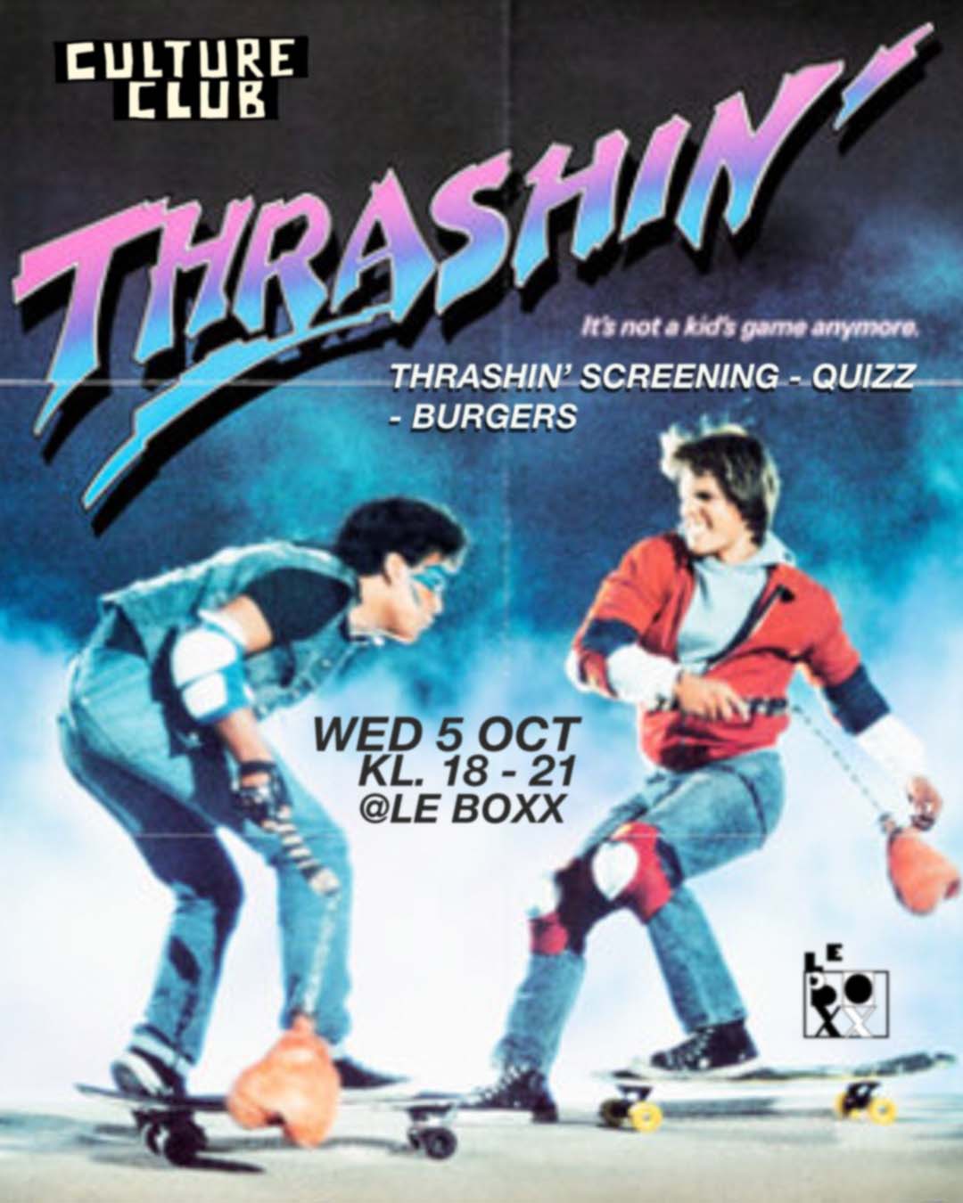 An evening with Thrashin' | 5 Oct