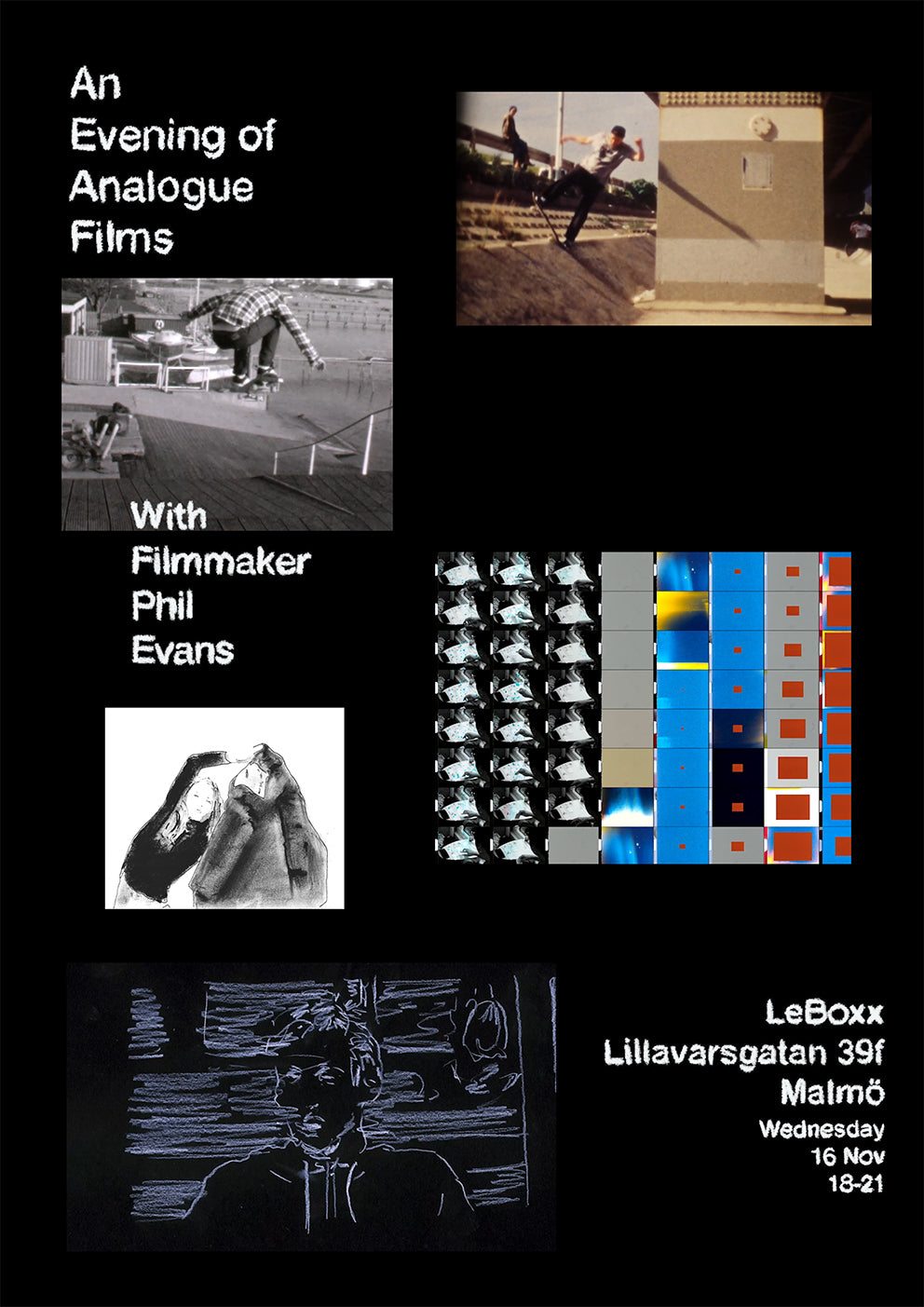 An evening of analogue films with filmmaker Phil Evans | 16 Nov